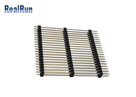 Au dual 3U de Pin Header Straight Three Plastic de la fila de PBT LCP PA6T 40P”