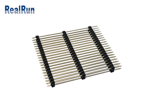 Au dual 3U de Pin Header Straight Three Plastic de la fila de PBT LCP PA6T 40P”