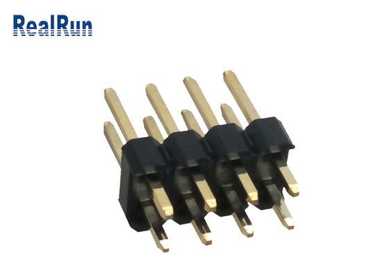 Tablero dual de Pin Header Brass 8P 3.0A de la fila de PA6T PBT LCP para subir a UL94V-0
