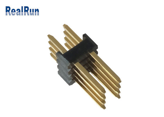Tablero dual de Pin Header Brass 8P 3.0A de la fila de PA6T PBT LCP para subir a UL94V-0