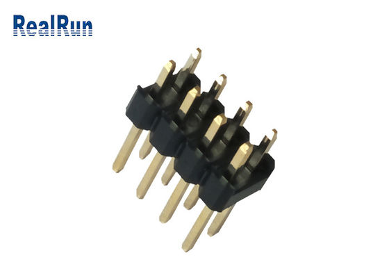 Tablero dual de Pin Header Brass 8P 3.0A de la fila de PA6T PBT LCP para subir a UL94V-0