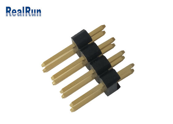 Tablero dual de Pin Header Brass 8P 3.0A de la fila de PA6T PBT LCP para subir a UL94V-0