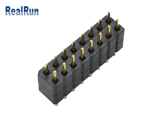 fila PPS del doble de Pin Header Dip Connector 16P de la ronda de 2.0m m LCP PBT PA6T