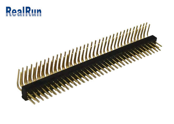 ronda Pin Header Right Angle femenino UL94V-0 ISO9001 de 2*35P CuZn38Pb2