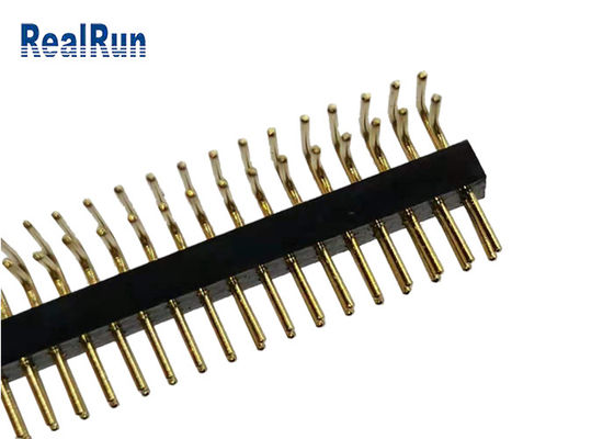 ronda Pin Header Right Angle femenino UL94V-0 ISO9001 de 2*35P CuZn38Pb2