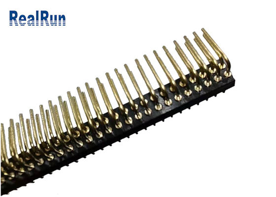 ronda Pin Header Right Angle femenino UL94V-0 ISO9001 de 2*35P CuZn38Pb2