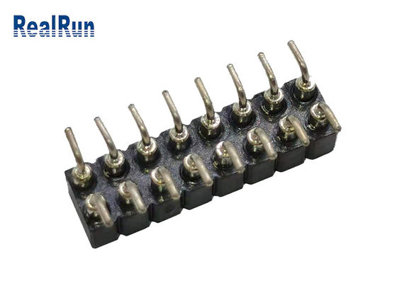 Echada femenina SMT SMD ISO9001 del conector 2.54m m del jefe de PBT PA6T PPS L7.40