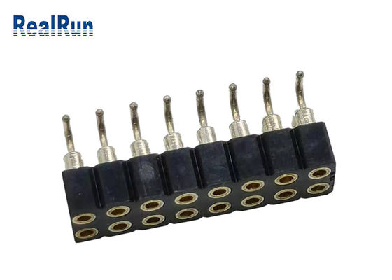 Echada femenina SMT SMD ISO9001 del conector 2.54m m del jefe de PBT PA6T PPS L7.40