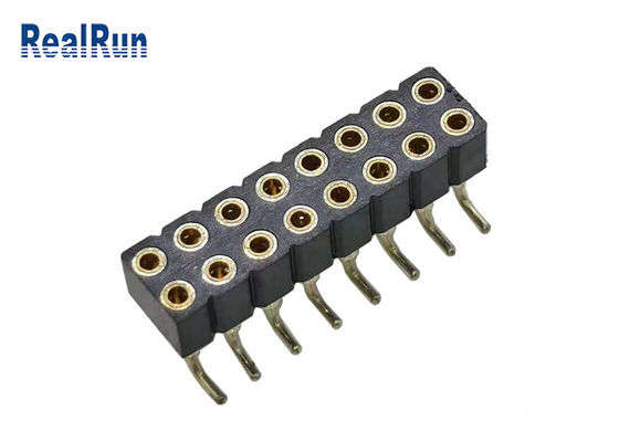 Echada femenina SMT SMD ISO9001 del conector 2.54m m del jefe de PBT PA6T PPS L7.40