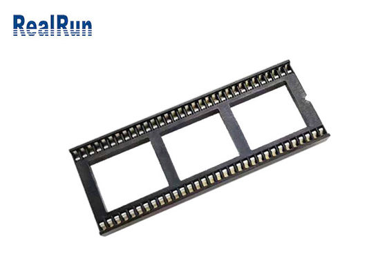 Bronce de fósforo de la INMERSIÓN PBT UL94V-0 del conector del zócalo del texto del PWB 64P 1.778m m Ic