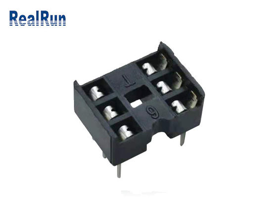 Cuadrado Pin Female Header 2*3P 180° derecho 2.54m m RoHS de UL94V-0 PA6T