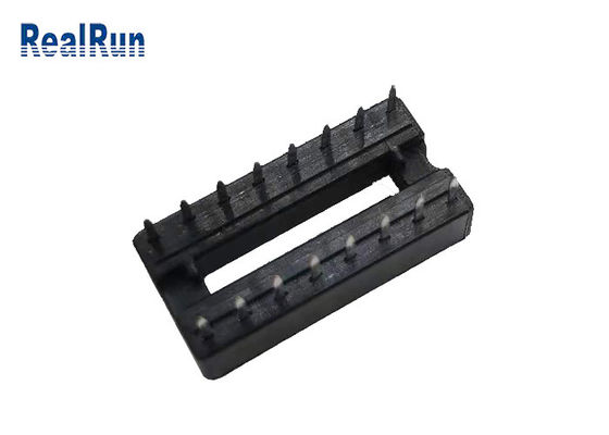 conector de la placa madre del PWB del zócalo PA6T UL94V-0 de IC del aislador de la fila PBT de la INMERSIÓN 2×8P