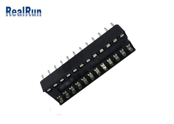 Perforaciones rectangulares PBT UL94V-0 del jefe del conector 24P del zócalo de 1000VAC 2.54m m IC