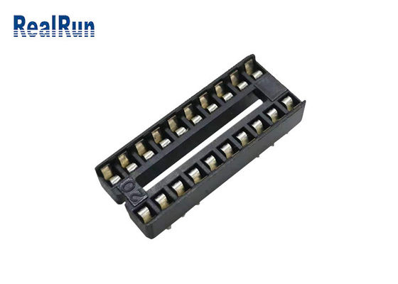 fila de 7.62m m que espacia el conector de tarjeta 1000VAC 14 Pin Header Connector 2.54m m IC