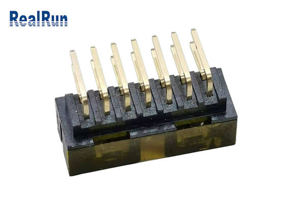 SGS plateado oro del conector 2.0*6.4-2*7P del jefe de la caja de UL94V-0 PA6T