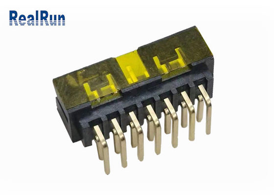 SGS plateado oro del conector 2.0*6.4-2*7P del jefe de la caja de UL94V-0 PA6T