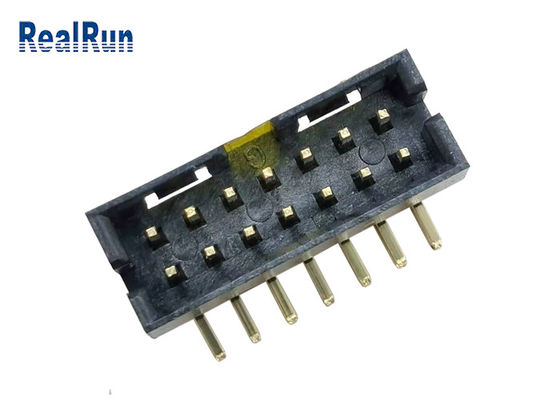 SGS plateado oro del conector 2.0*6.4-2*7P del jefe de la caja de UL94V-0 PA6T