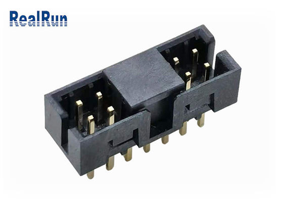 Latón del zócalo del jefe UL94V-0 14P IDC de la caja de la fila del doble de PBT H6.4 el 30% GF