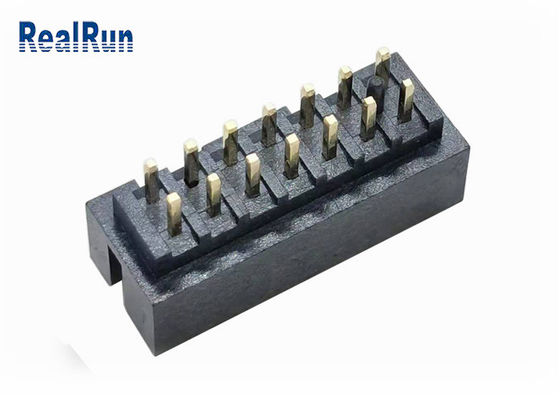Latón del zócalo del jefe UL94V-0 14P IDC de la caja de la fila del doble de PBT H6.4 el 30% GF