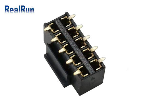 Pin femenino ISO9001 del conector H7.1 SMD 2×5 del jefe del ohmio de LCP PA6T los 30m
