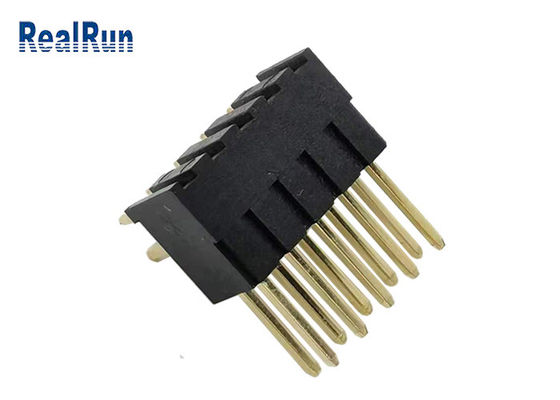 Tablero de Pin Header PA6T LCP de la fila del doble de ISO9001 10P PBT para subir al conector