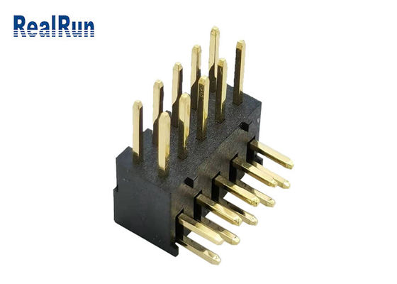 Tablero de Pin Header PA6T LCP de la fila del doble de ISO9001 10P PBT para subir al conector