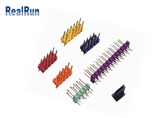 PA6T coloreado Pin Header Connector de cobre amarillo 500VAC/Min Double Row