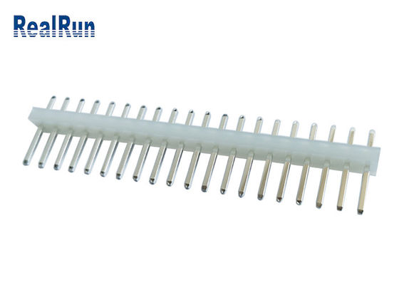 La echada recta de cobre amarillo 7A de UL94V-0 LCP Pin Header 3.96m m estañó el solo conector de la fila