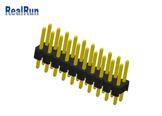 Latón de Pin Header Male Brass Pcb 3.0A de la inmersión de la fila del doble de PBT PA6T 20P