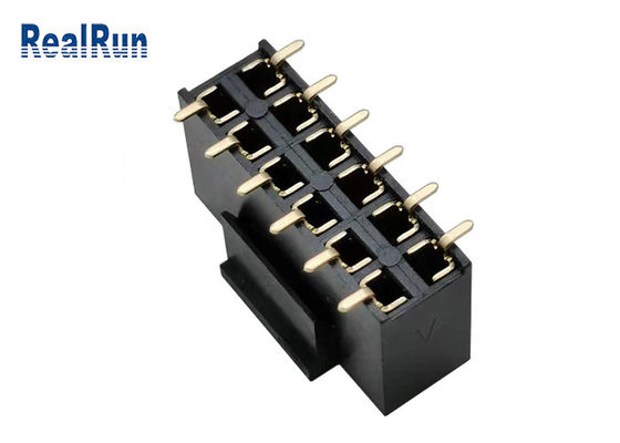 Chapado en oro del bronce de fósforo del CASQUILLO PA6T SMD Pin Header Connector DC500V de LCP