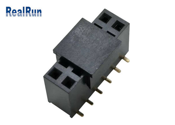 Chapado en oro del bronce de fósforo del CASQUILLO PA6T SMD Pin Header Connector DC500V de LCP