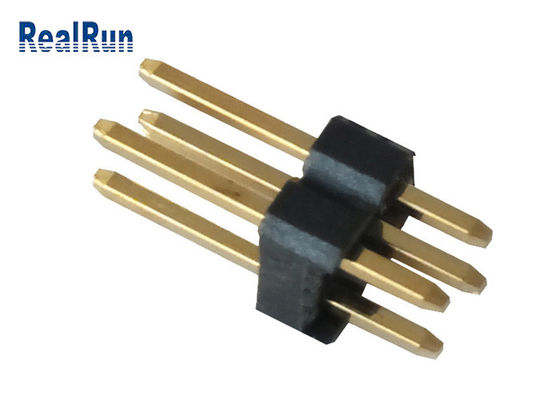 Flash dual del oro de la fila UL94V-0 PBT LCP del conector masculino de cobre amarillo del jefe de LCM