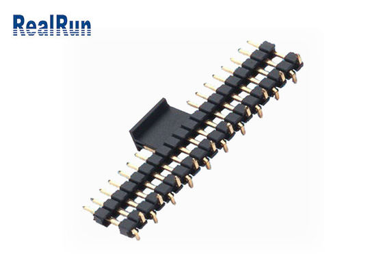 Conector plástico dual del jefe del PWB de la fibra del conector macho LCP de la sola fila SMD