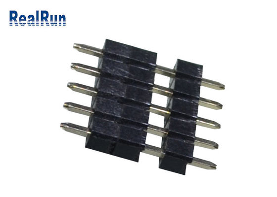 inmersión recta Pin Header PBT LCP THT del PWB de 5P del conector plástico de cobre amarillo de la soldadura