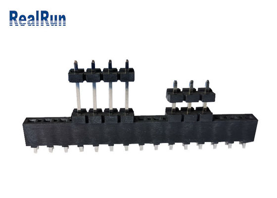 Echada DC500V de la lata 3.96m m del Au de la fila del conector del jefe del PWB de PBT LCP sola