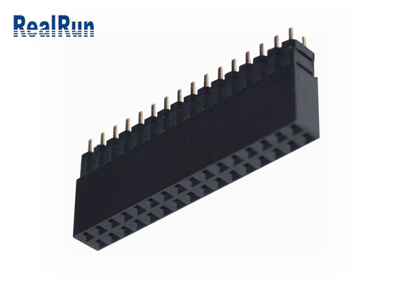 VCD 0,1&quot; fila doble 32P Golded PA6T del jefe femenino del PWB de DC500V