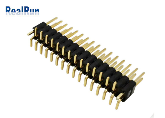 Fila dual H5.0 SMT vertical de PA6T GF Pin Header Connector LCP PBT para LCM LED