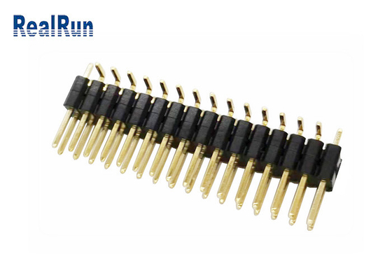 Fila dual H5.0 SMT vertical de PA6T GF Pin Header Connector LCP PBT para LCM LED