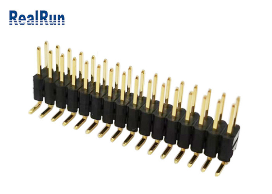 Fila dual H5.0 SMT vertical de PA6T GF Pin Header Connector LCP PBT para LCM LED