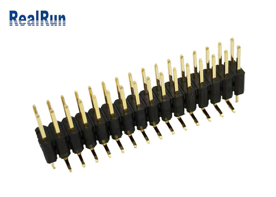 Fila dual H5.0 SMT vertical de PA6T GF Pin Header Connector LCP PBT para LCM LED