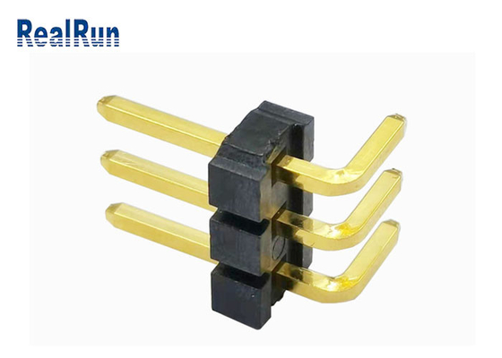 Au de cobre amarillo 3μ” Pin Header 1*3P H3.2 del SGS LCP de LCP Pin Header Connector