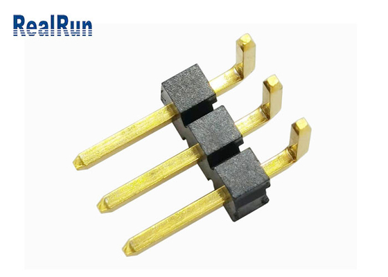Au de cobre amarillo 3μ” Pin Header 1*3P H3.2 del SGS LCP de LCP Pin Header Connector