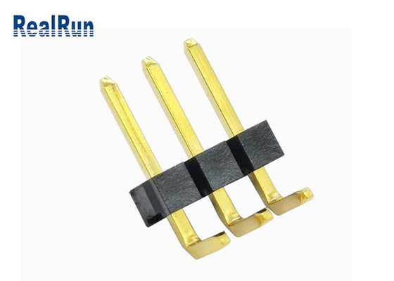 Au de cobre amarillo 3μ” Pin Header 1*3P H3.2 del SGS LCP de LCP Pin Header Connector