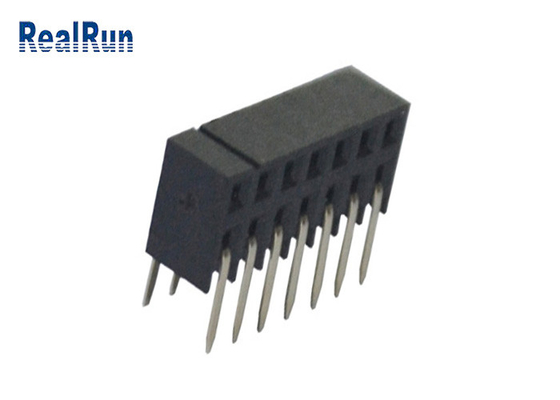 Fila de cobre amarillo femenina 1×7P de ángulo recto del conector LCP del jefe de PA6T sola