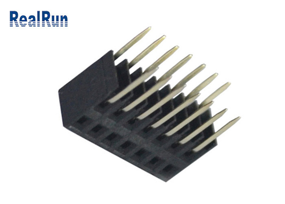 Fila de cobre amarillo femenina 1×7P de ángulo recto del conector LCP del jefe de PA6T sola