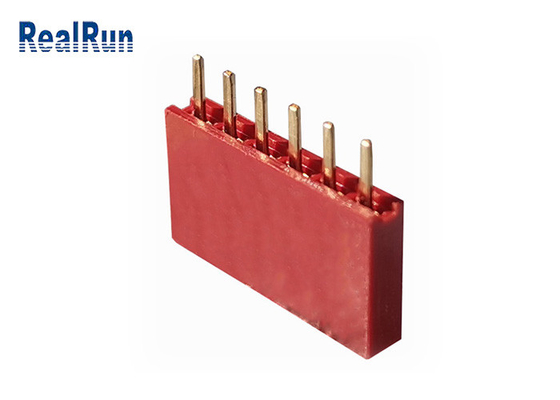 Latón femenino de la inmersión LCP del conector DC500V 1×6P del jefe de PA6T PBT