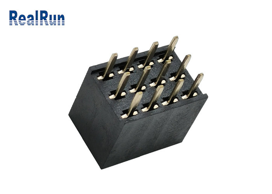 Terminal femenino de cobre amarillo DC1.5A de la fila Y del conector PBT UL94V-0 tres del jefe de PA6T