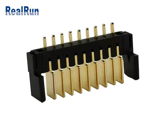 fósforo de nylon 500VAC plateado oro de bronce de batería 9P del tenedor masculino de la célula