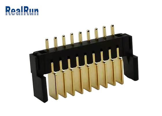 fósforo de nylon 500VAC plateado oro de bronce de batería 9P del tenedor masculino de la célula