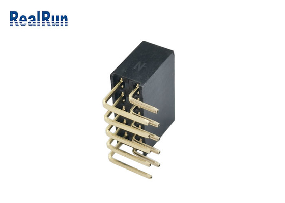 terminal femenino del conector Y del jefe 2×5P parte movible PA6T de la inmersión de la curva de 90 grados
